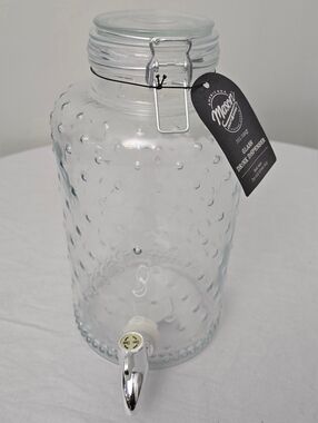 Mason Craft & More Hobnail Glass Drink Dispenser 3.5L Vintage Style